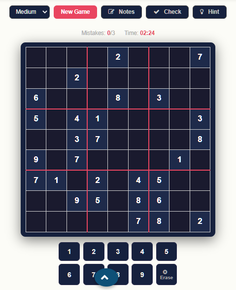 Basic math logic puzzle game