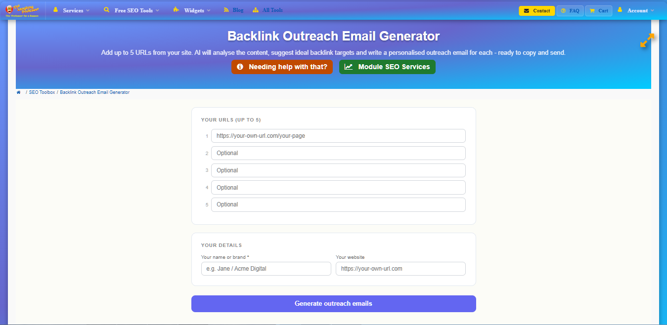 email outreach generator