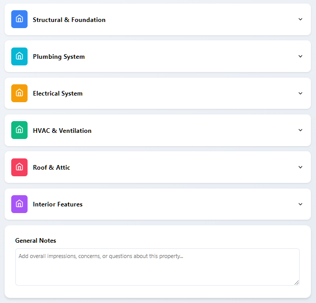 Home Buyer's Inspection Checklist