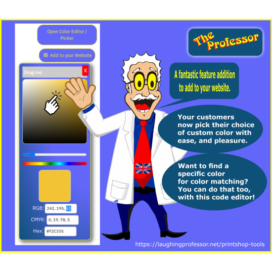 Color Editor Add-On for Custom Gifts Websites