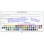 Single Palette, Matching Product Color. - ADD TO YOUR WEBSITE Single Palette, Matching Product Color. - ADD TO YOUR WEBSITE