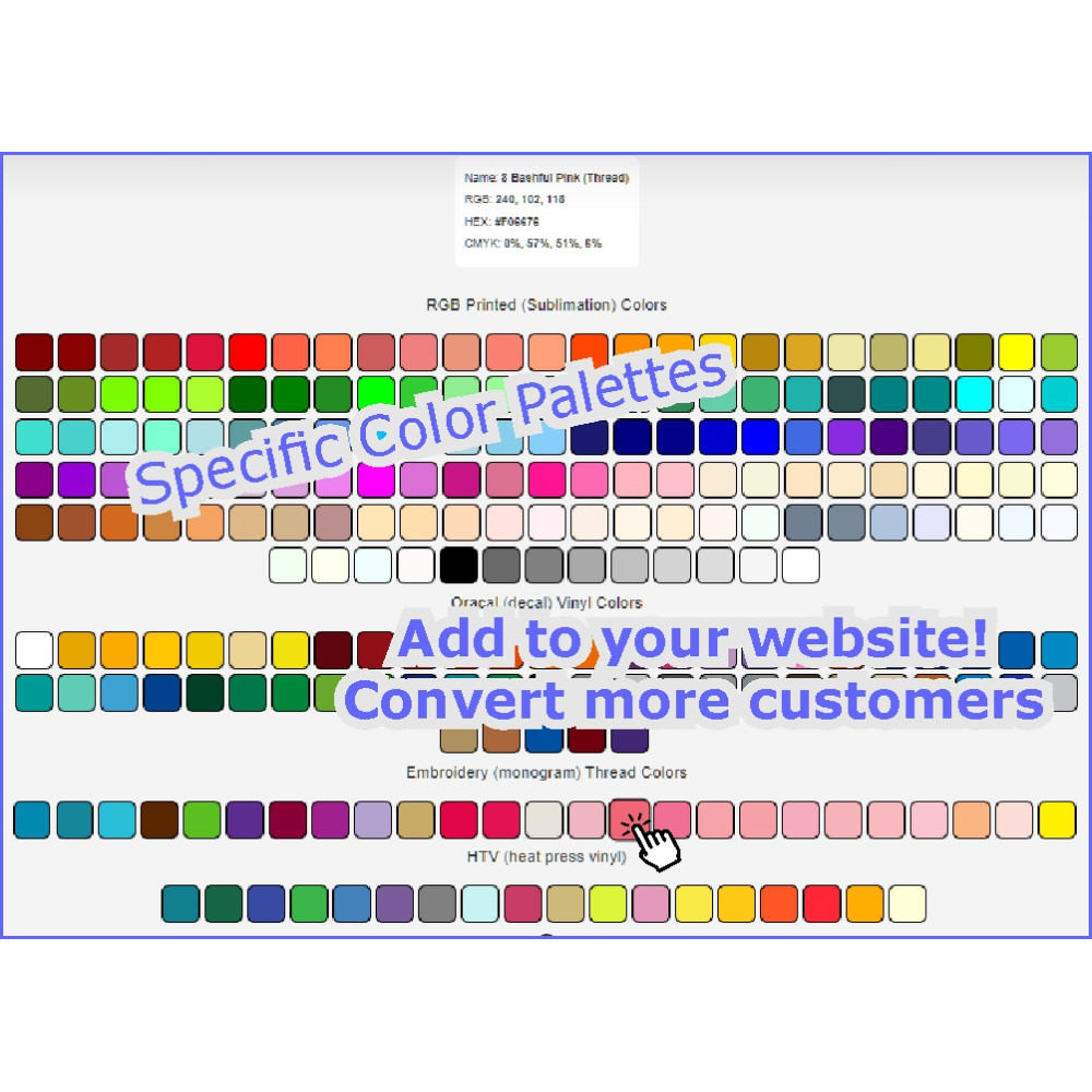 Color Picker and Code Translator - 4 Color Selector palettes