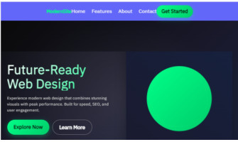 Modern Landing Page - SEO Optimized Design