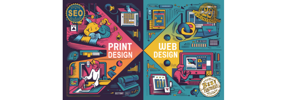 Designing for Print vs. Web: Key differences and considerations.