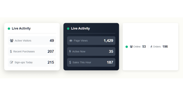 Live Activity Counter Widget- Customer Engaging Embedded Widgets