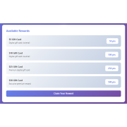 Gift Card Points Rewards - Customer Engaging Embedded Widgets