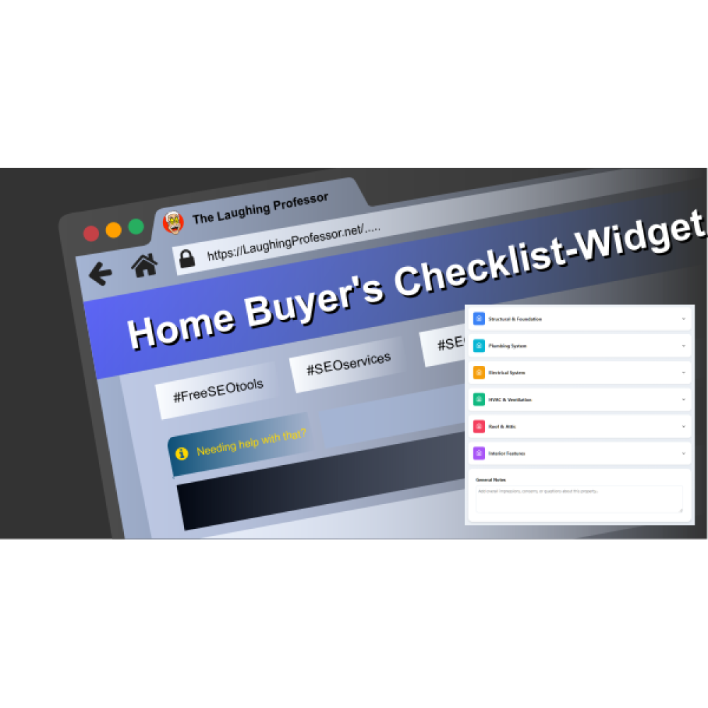 Check List Widget Home Buyer's Inspection Checklist - Embedded Widgets