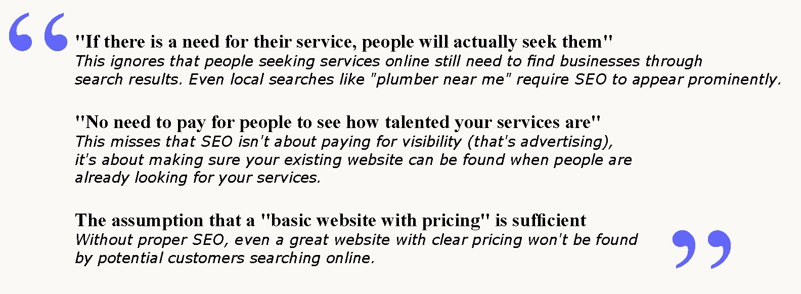 local seo myths