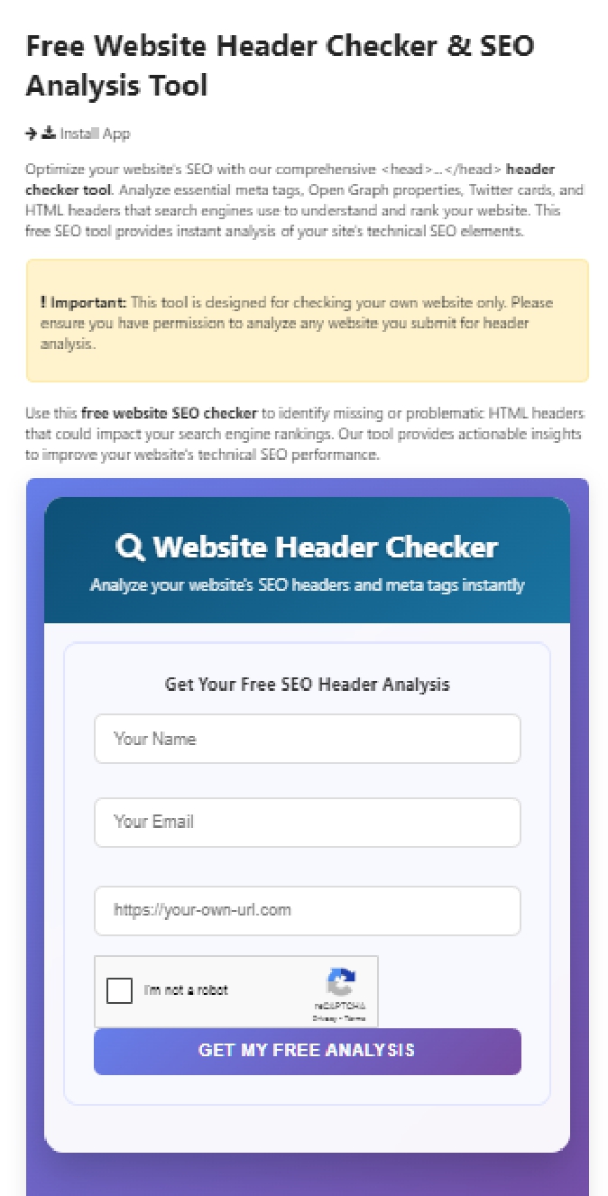 header-analysis