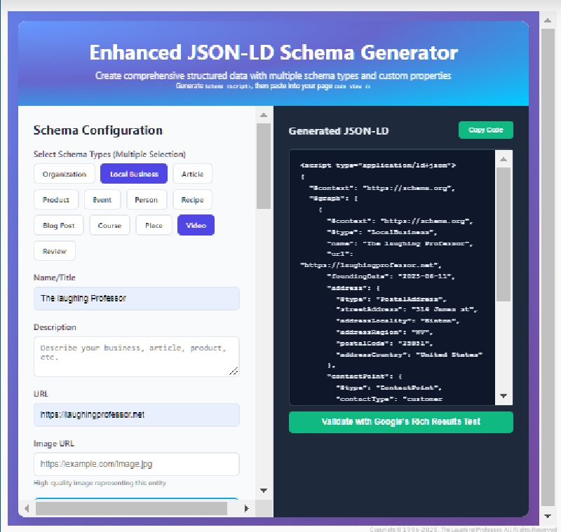 Schema Markup Generator