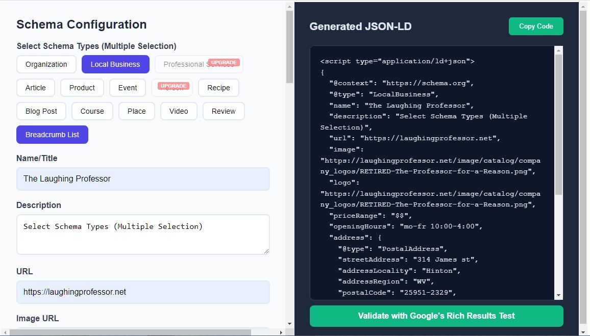 Multi Schema Generator