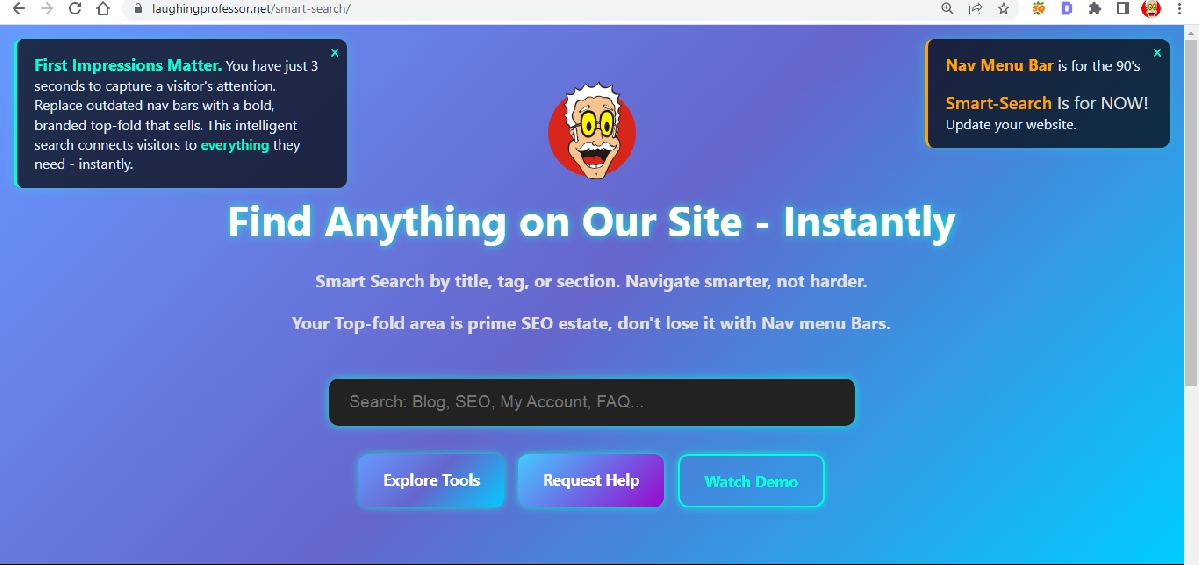 smart search, modern navigation
