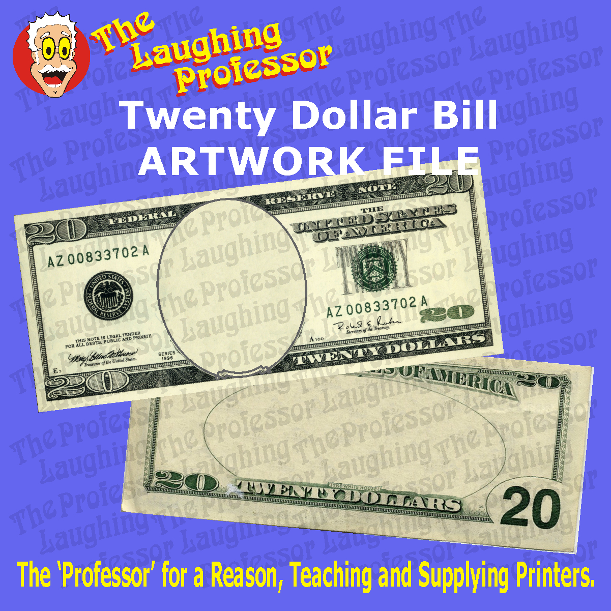 DOWNLOAD FILE - CASH, NOTES MONEY DESIGN | Twenty Dollar Bill - Artwork File