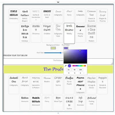 Custom Font Preview Tool – Interactive Font & Color Selector Custom Font Preview Tool – Interactive Font & Color Selector