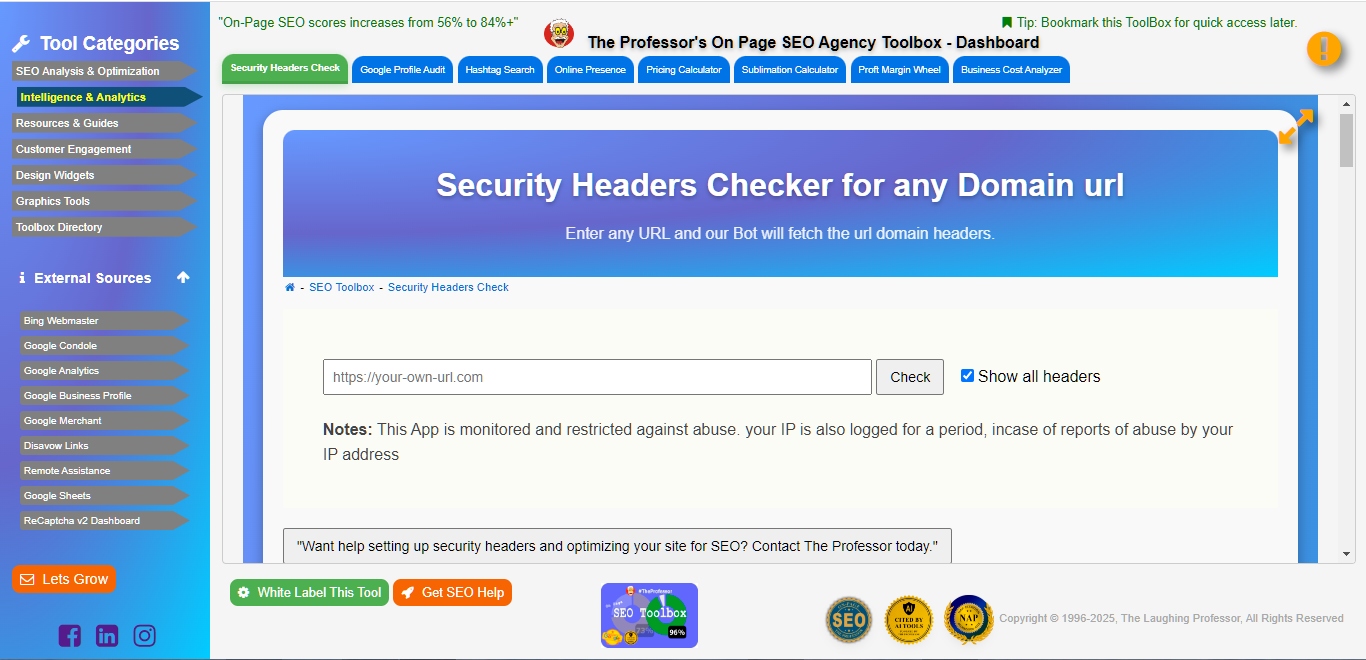 Security Headers Check