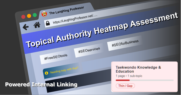 Screenshot of Topical authority heatmap
